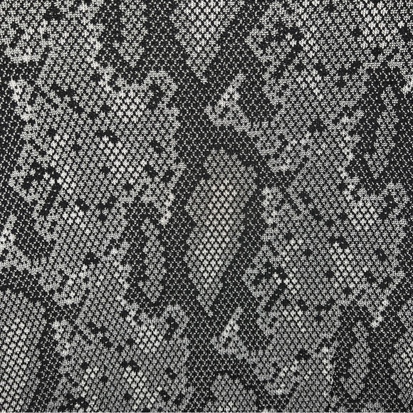 XL Vintage Jones New York Black Grey Snakeskin Print Cardigan Sweater Knit - Picture 5 of 9